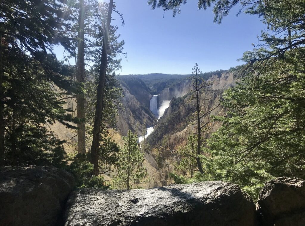 grand canyon of the yellowstone waterfall