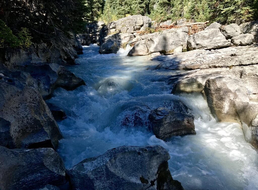 Athabasca Falls in the Canadian rockies